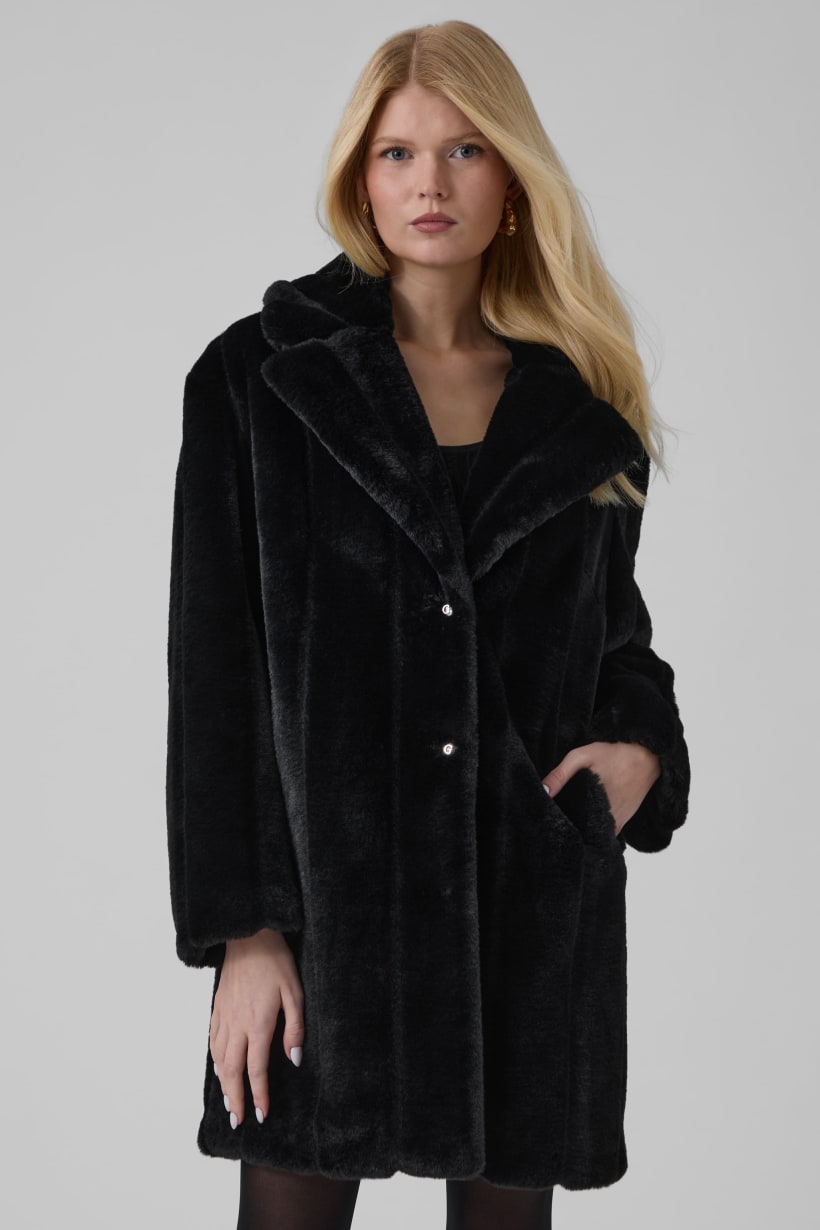 Cappotto in pelliccia sintetica