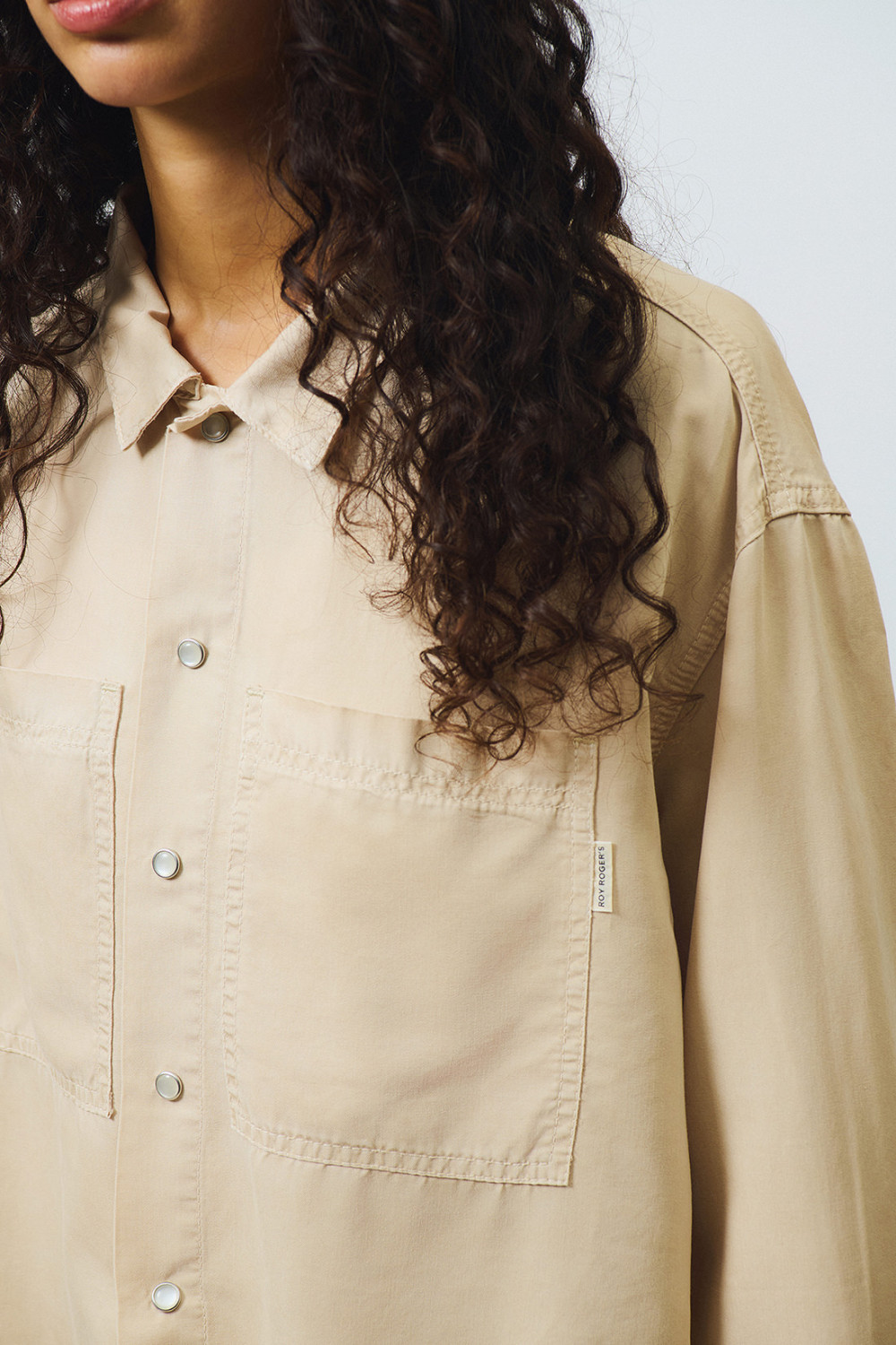 Camicia Fatigue cropped in tencell