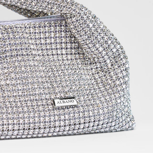 Pochette con manici e strass