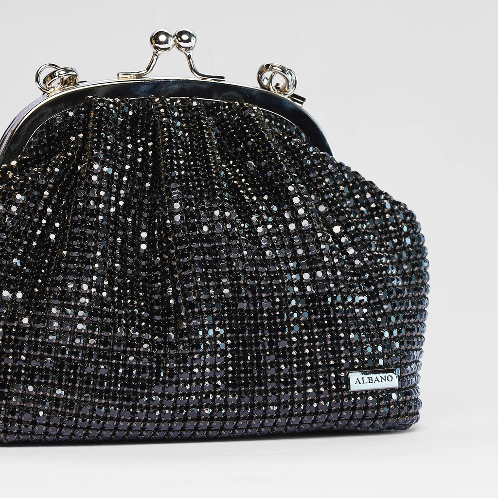 Pochette chiusura a scatto con sfere