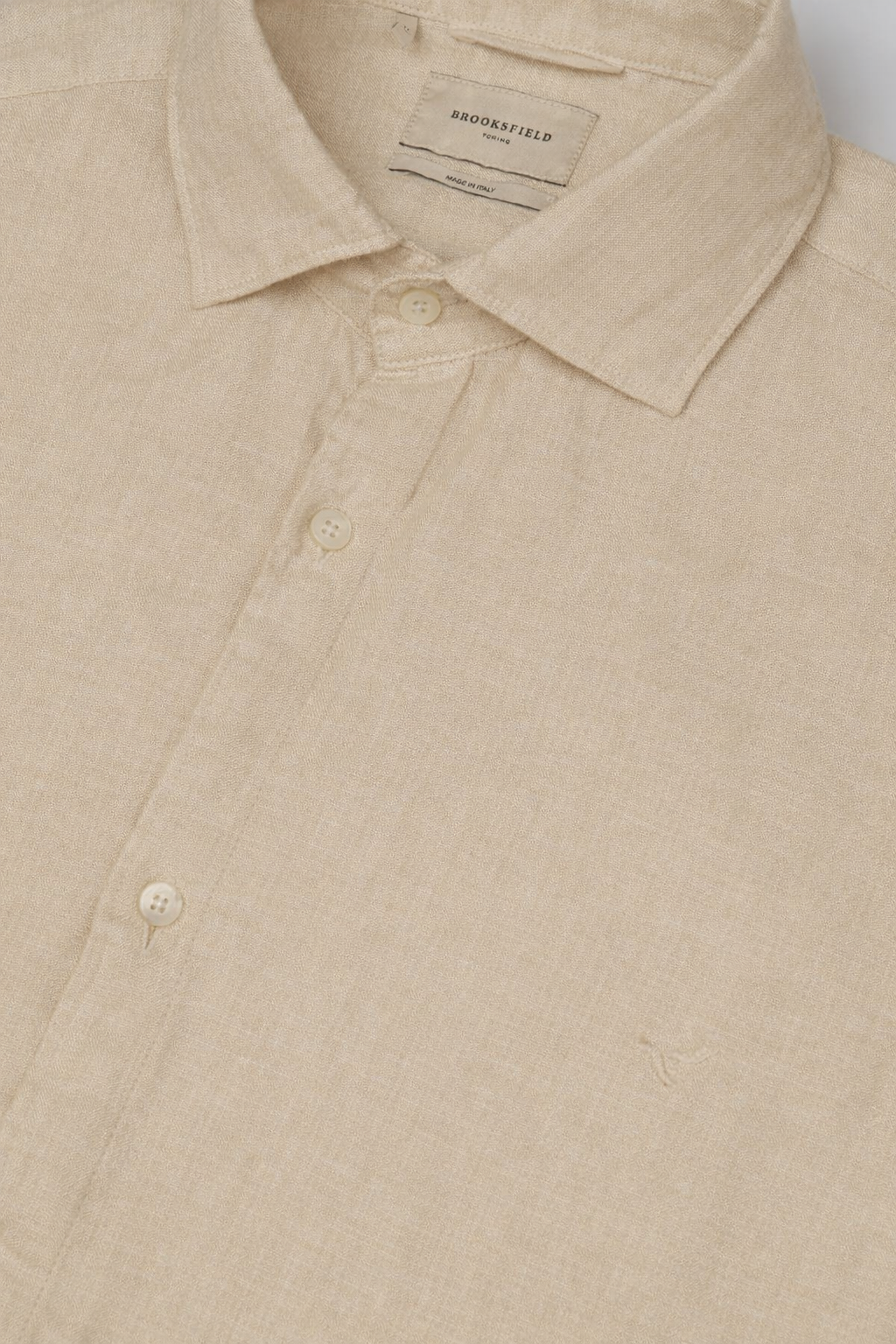 Camicia in lino con collo francese