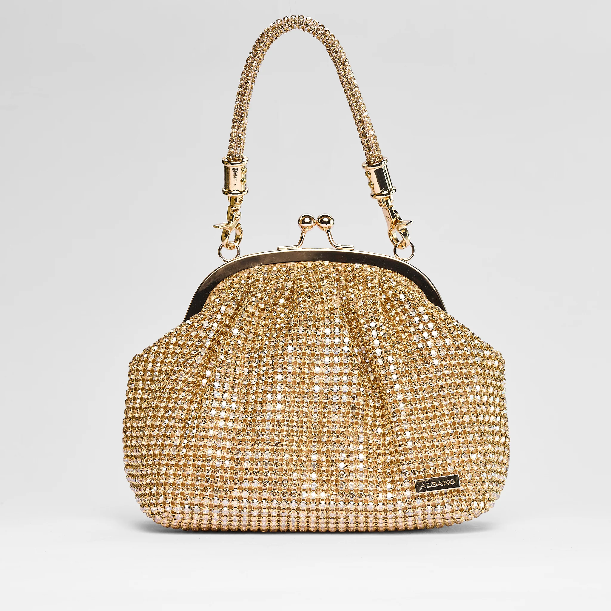 Pochette chiusura a scatto con sfere