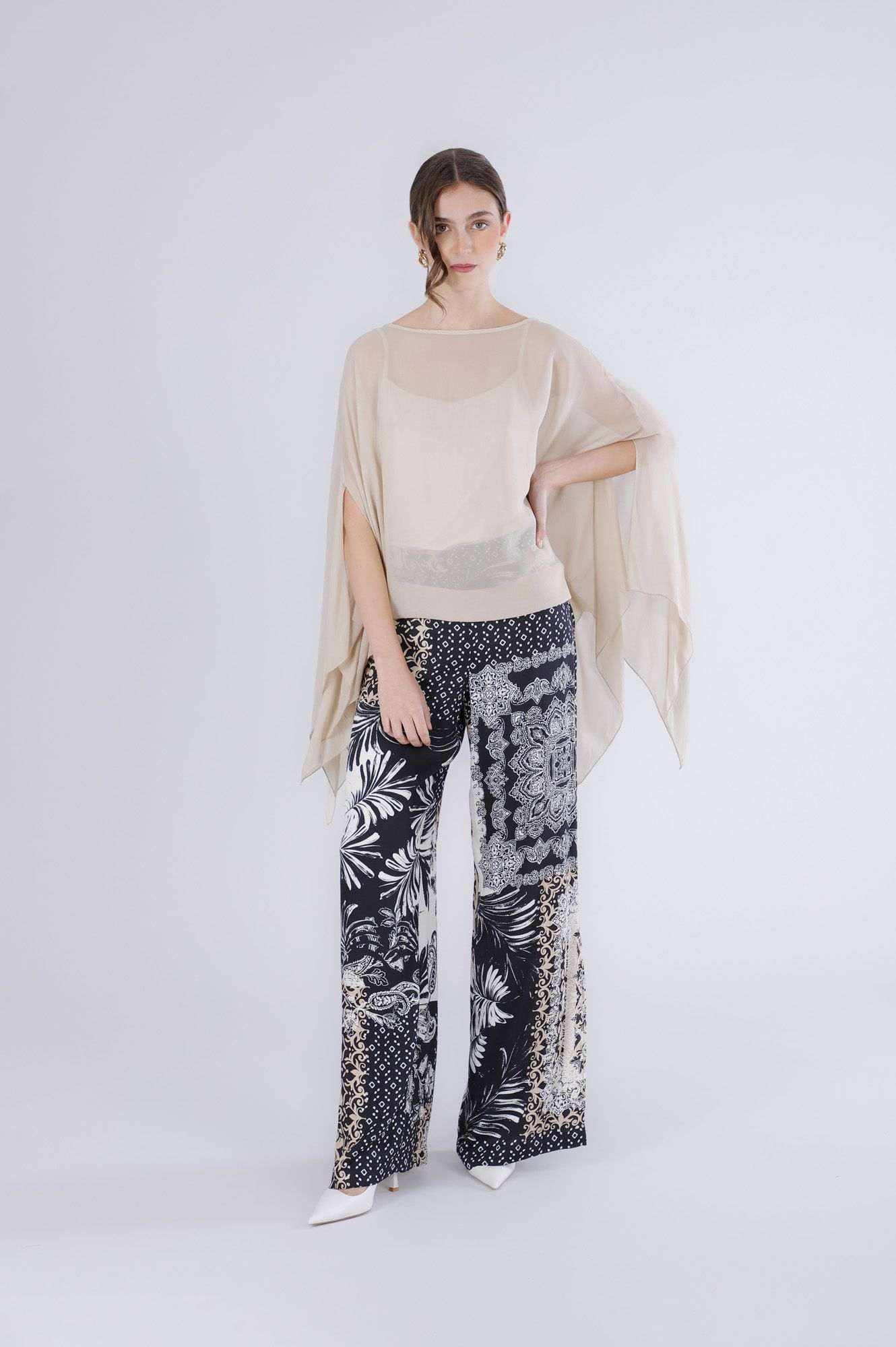 Casacca over in georgette