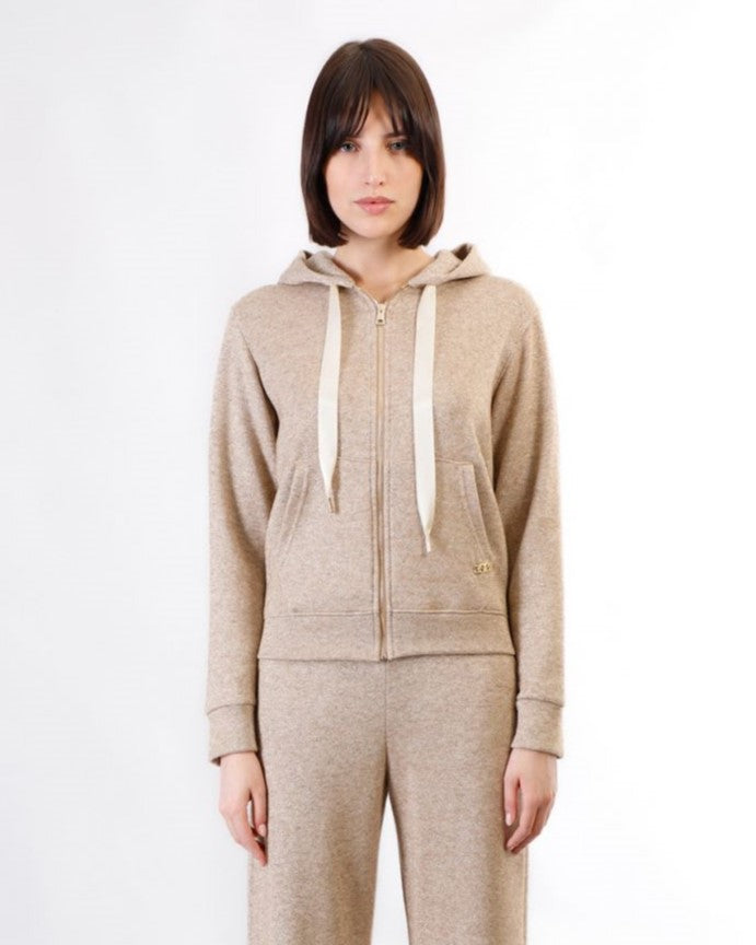 Felpa full zip in felpa mano calda