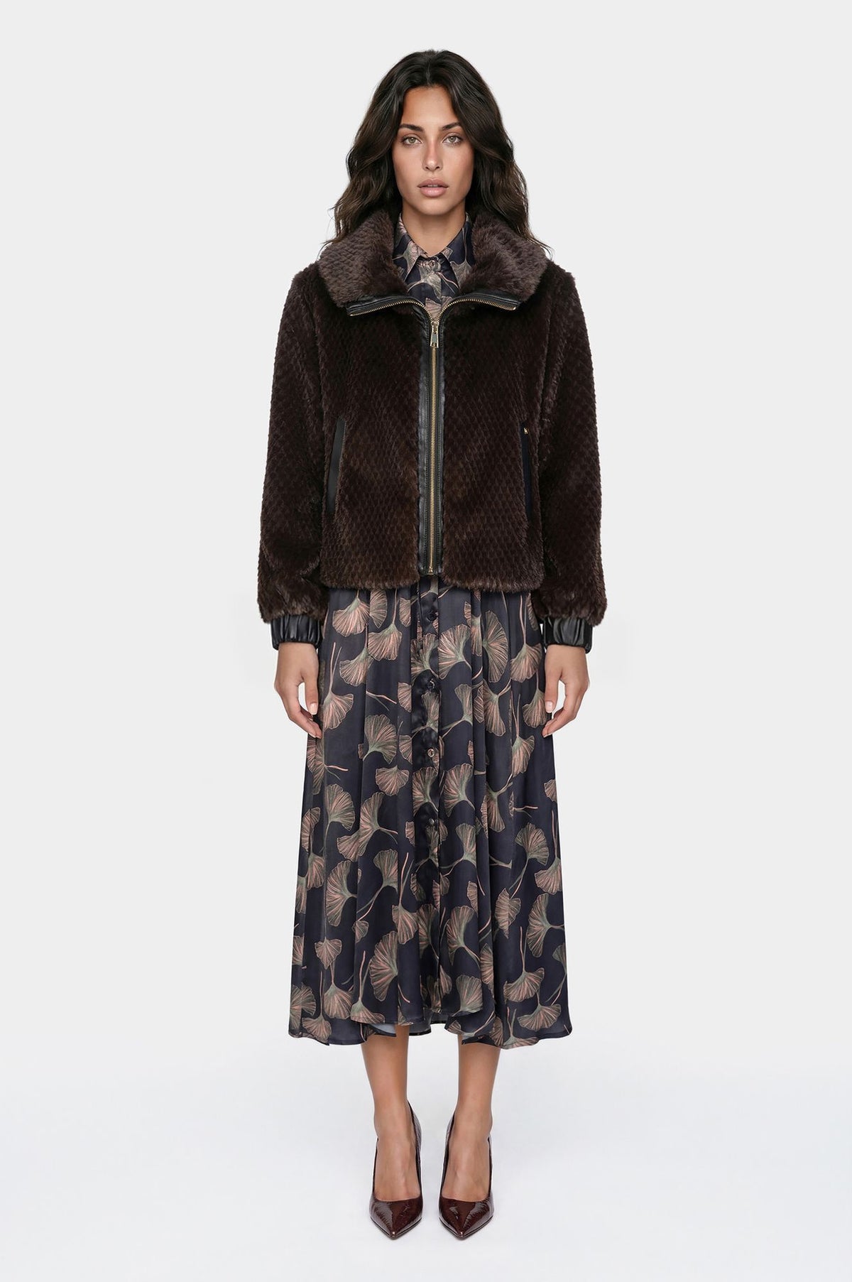 Bomber in pelliccia faux