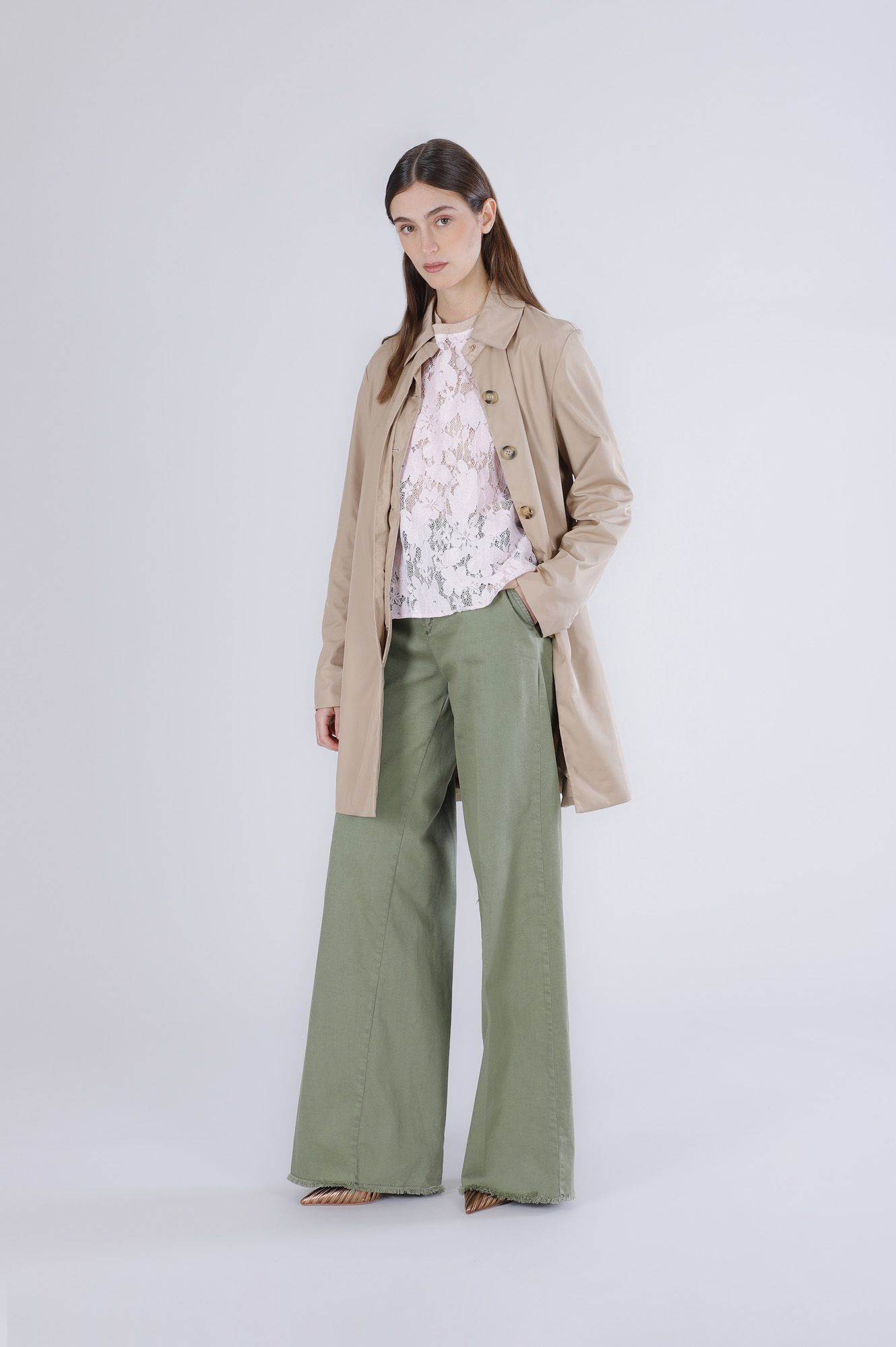 Spolverino lungo tessuto tecnico