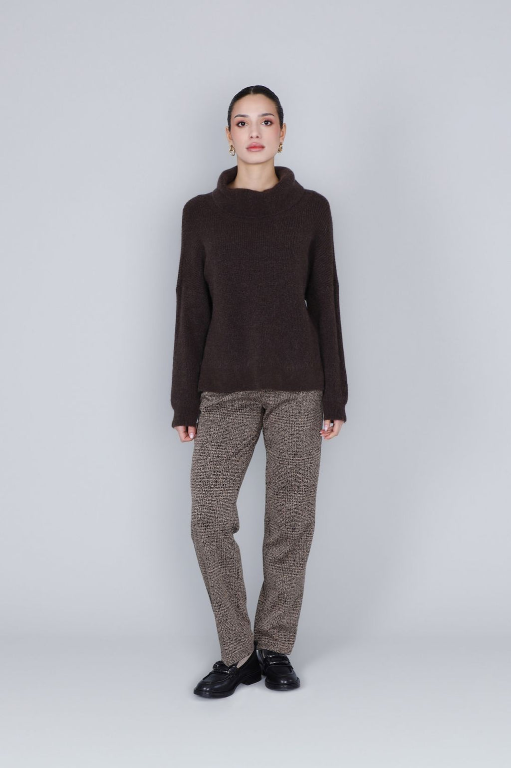Maglione collo a ciambella costa inglese