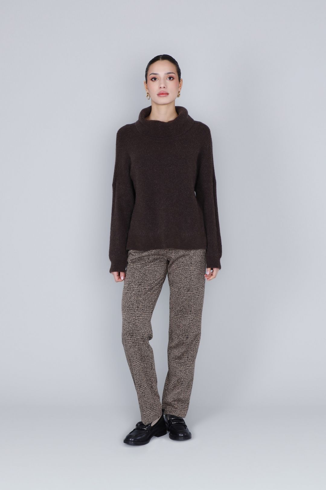 Maglione collo a ciambella costa inglese