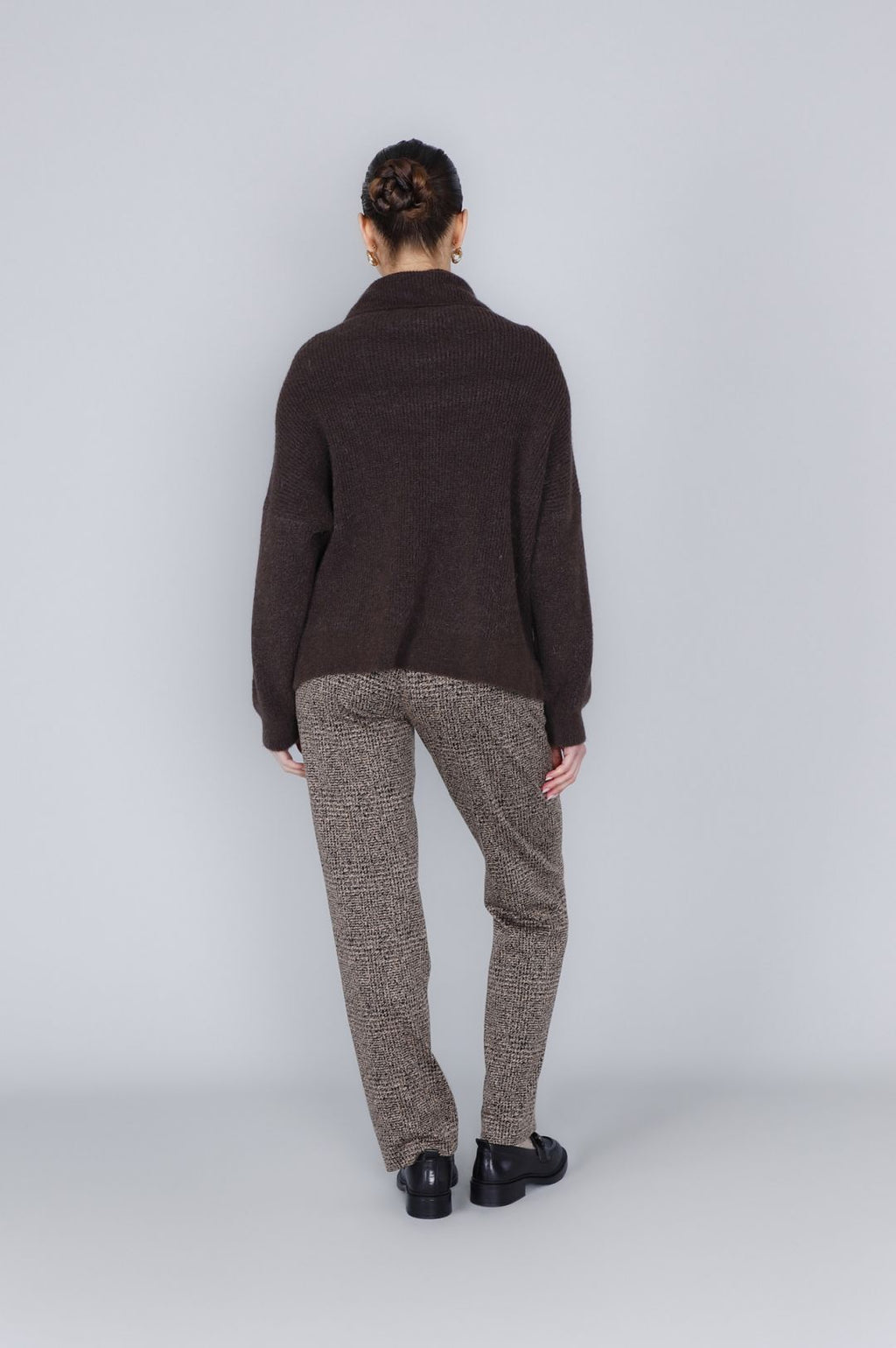 Maglione collo a ciambella costa inglese