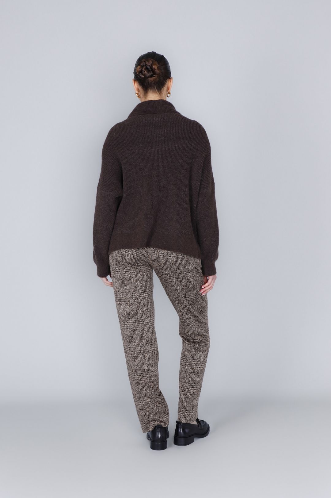 Maglione collo a ciambella costa inglese