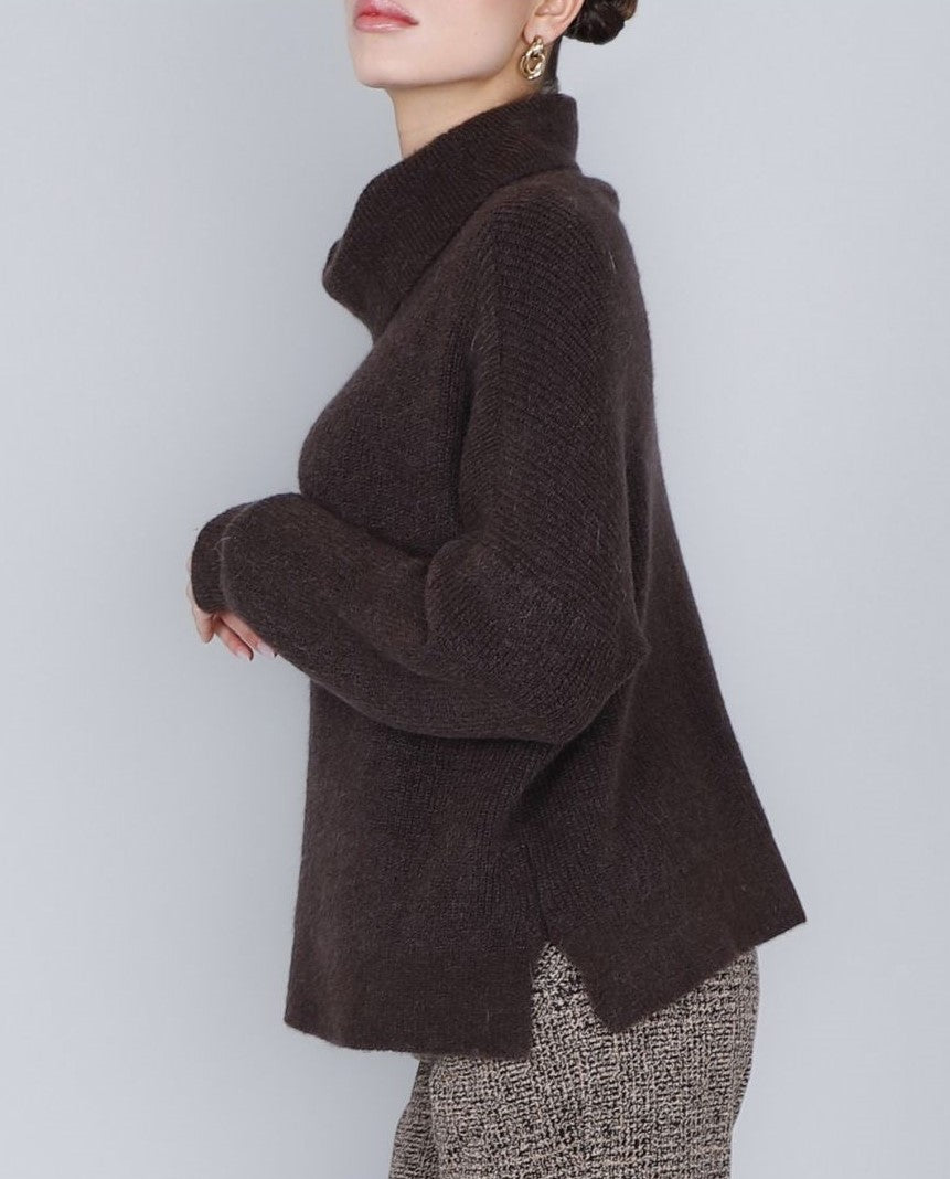 Maglione collo a ciambella costa inglese