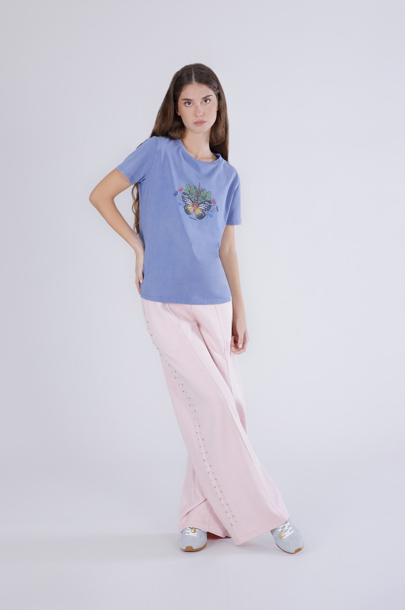 T-shirt con stampa farfalla