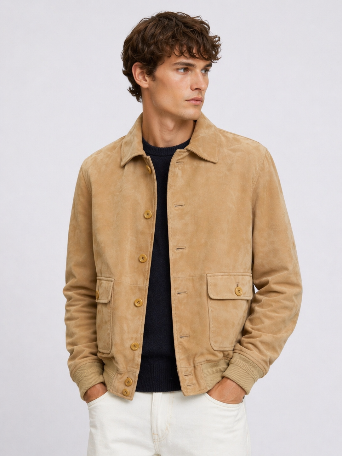 Giacca Newman in suede