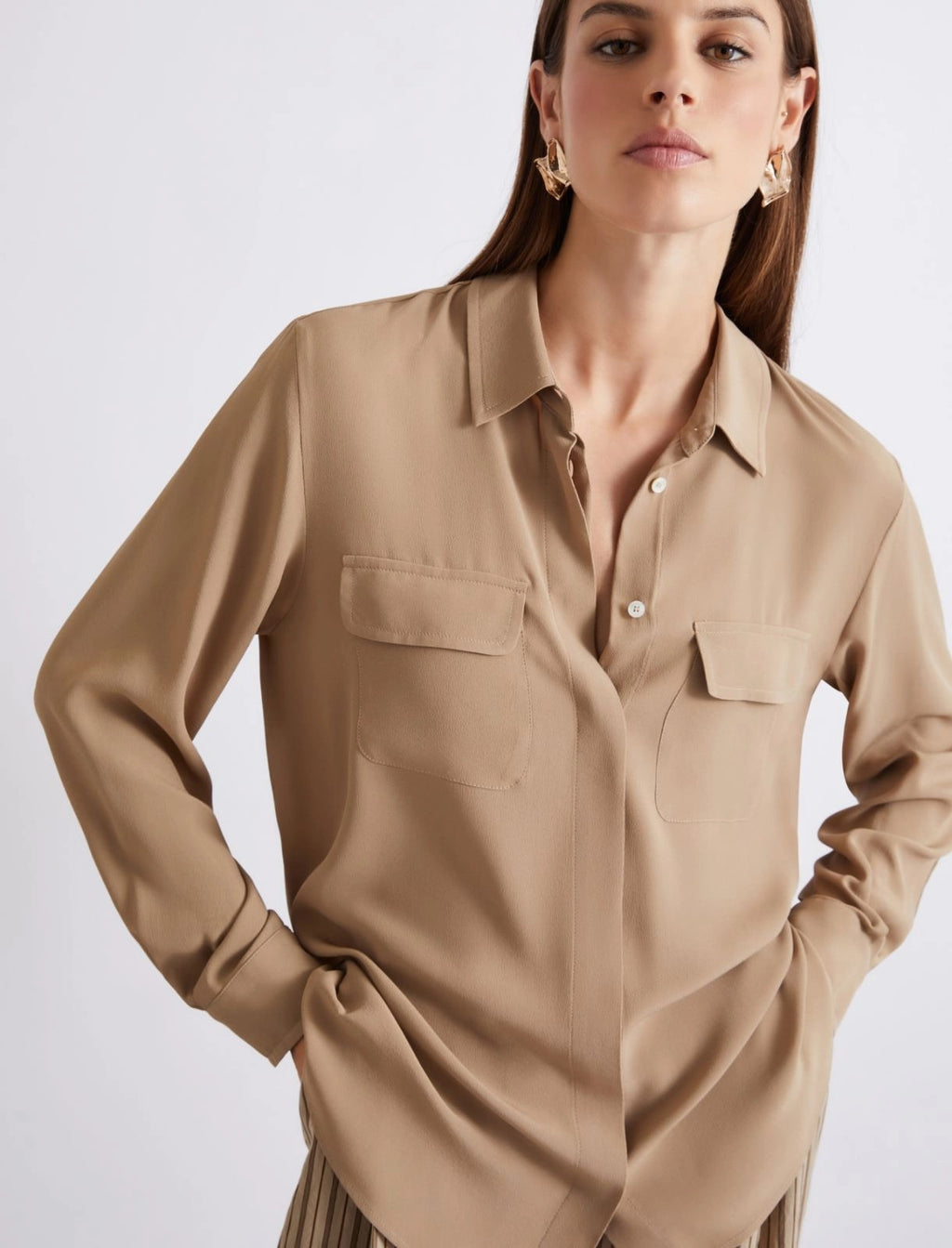 Camicia in crêpe di misto seta Mllfebe