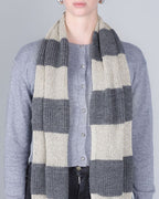 Sciarpa rigata dettaglio lurex