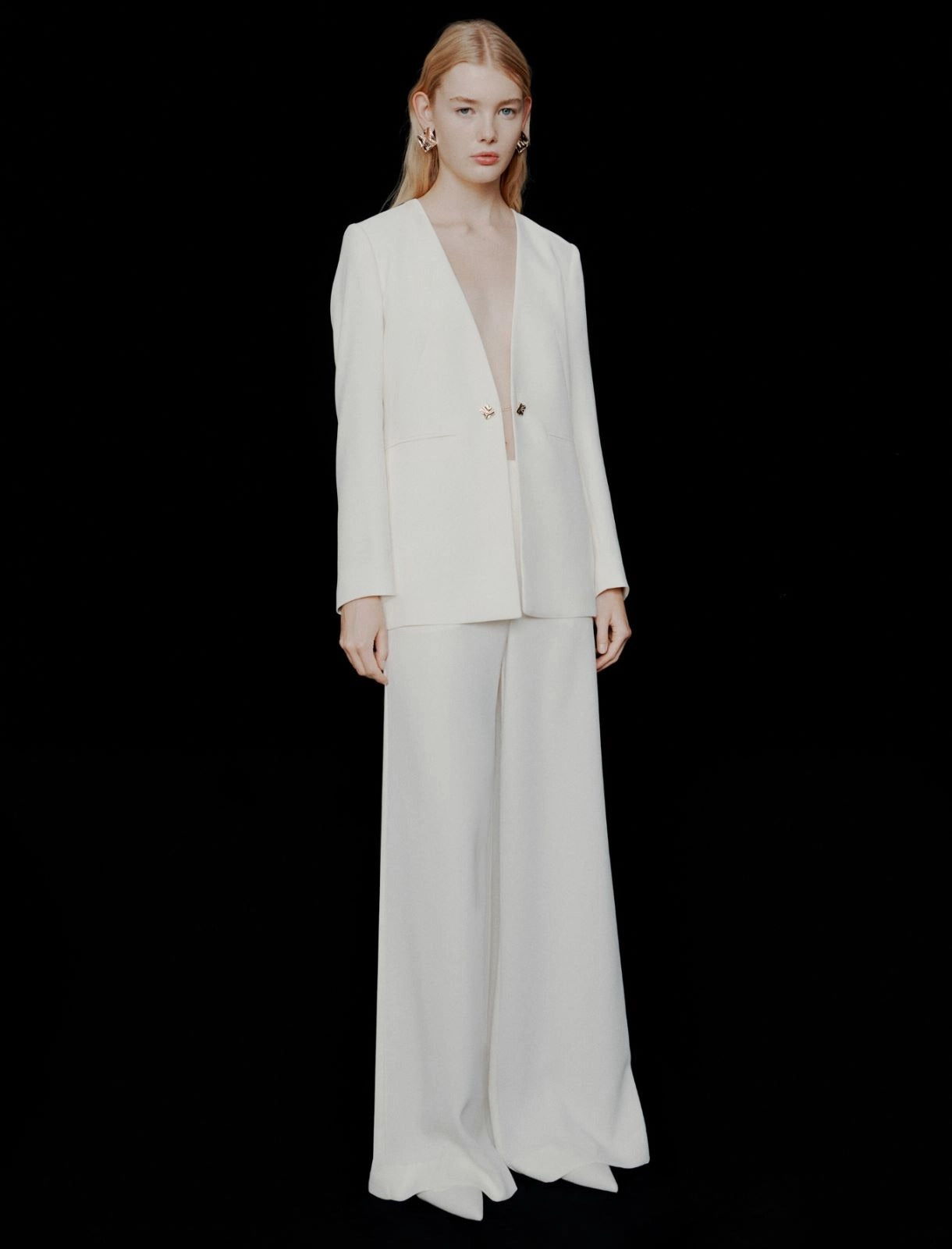Blazer senza collo in envers satin Mlteffige
