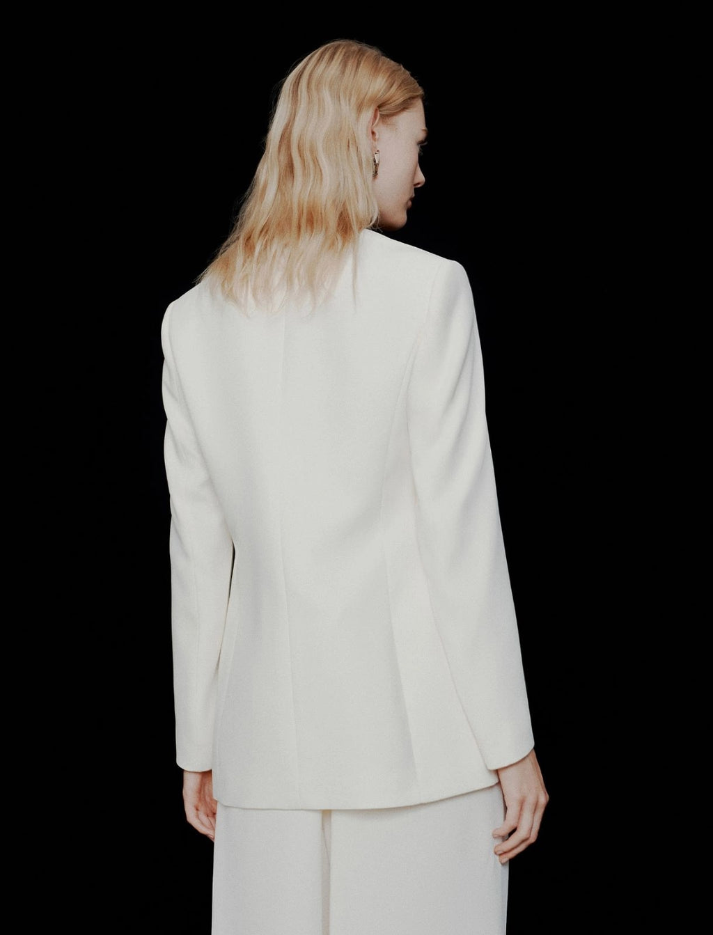 Blazer senza collo in envers satin Mlteffige