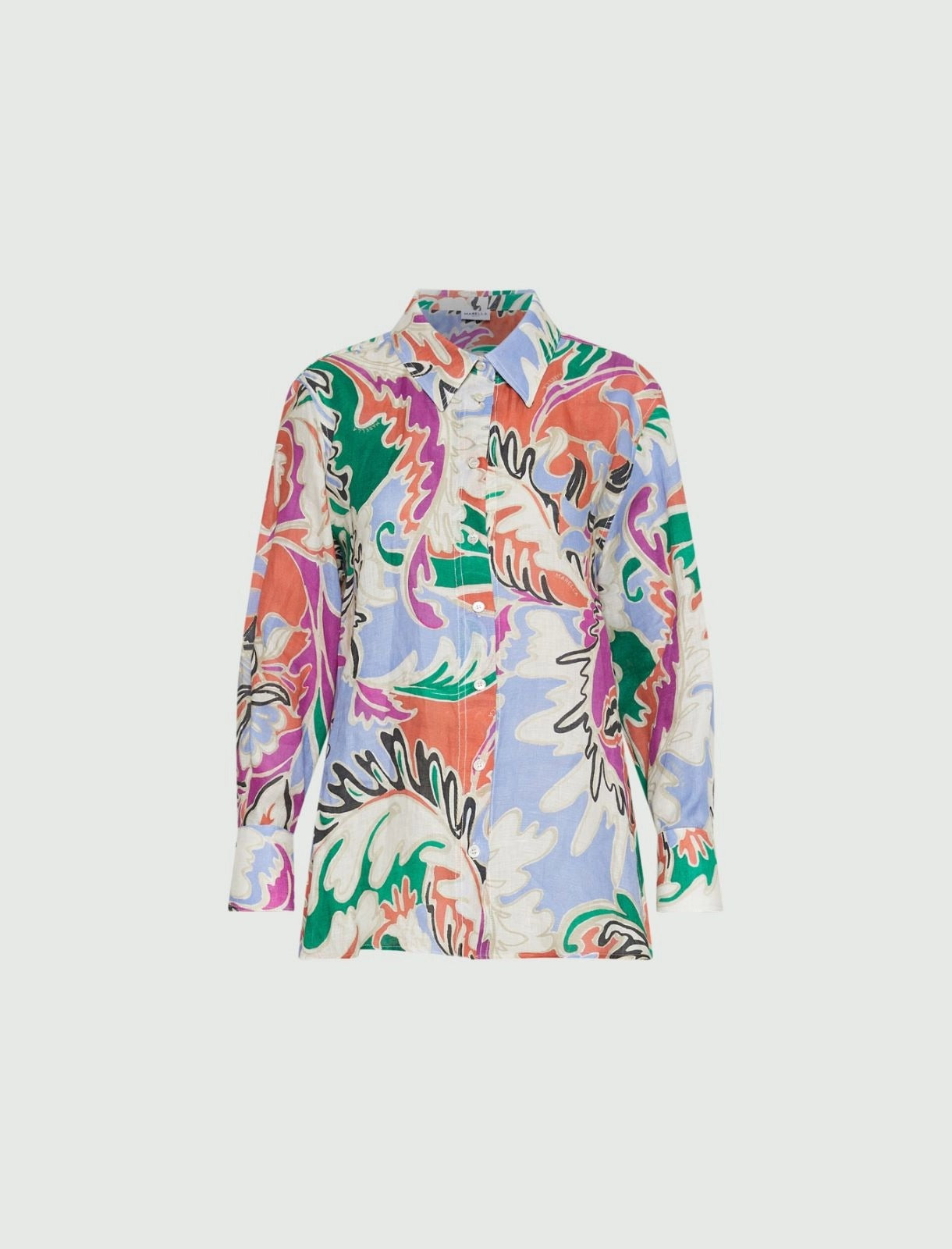 Camicia in lino stampato Mlspergola