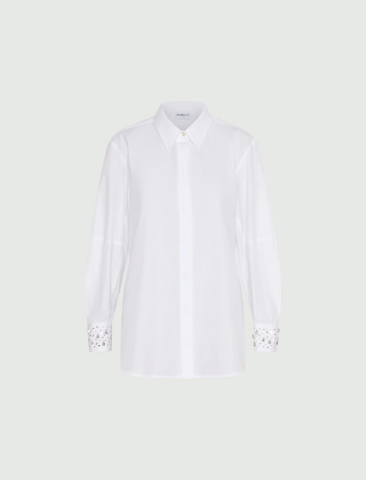 Camicia in cotone con cristalli Mlsteso