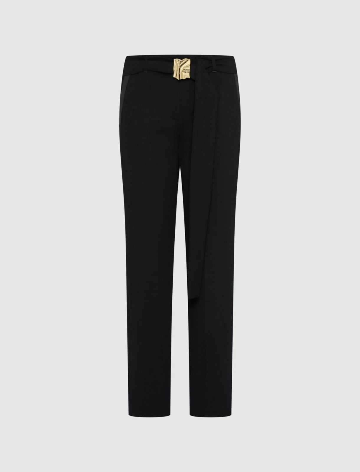 Pantalone dritto con cintura Mltelica