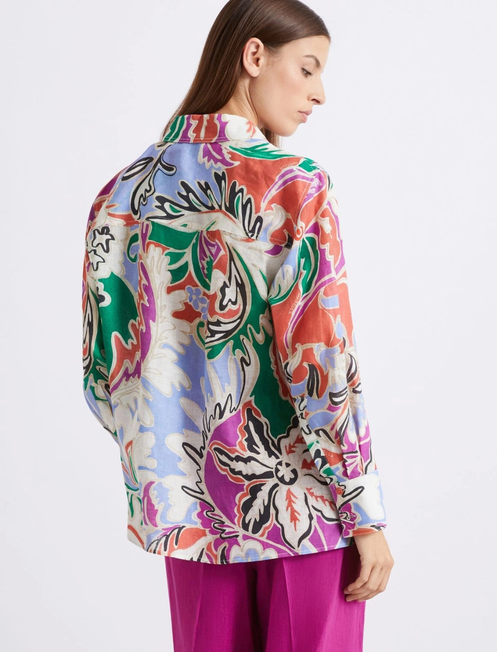 Camicia in lino stampato Mlspergola