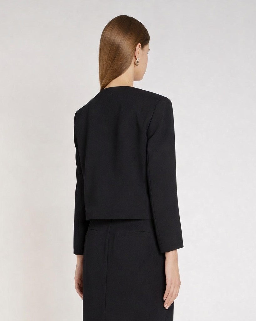 Giacca in crêpe envers satin e satin Mltfalesia
