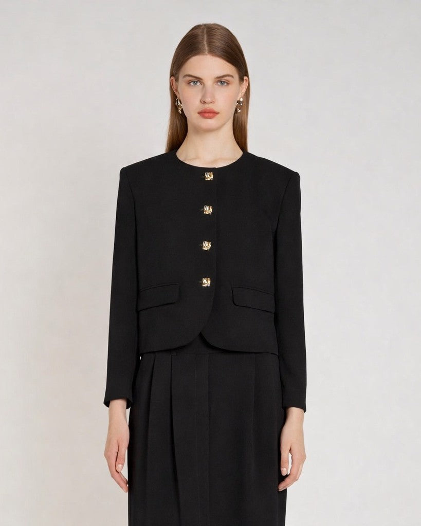Giacca in crêpe envers satin e satin Mltfalesia