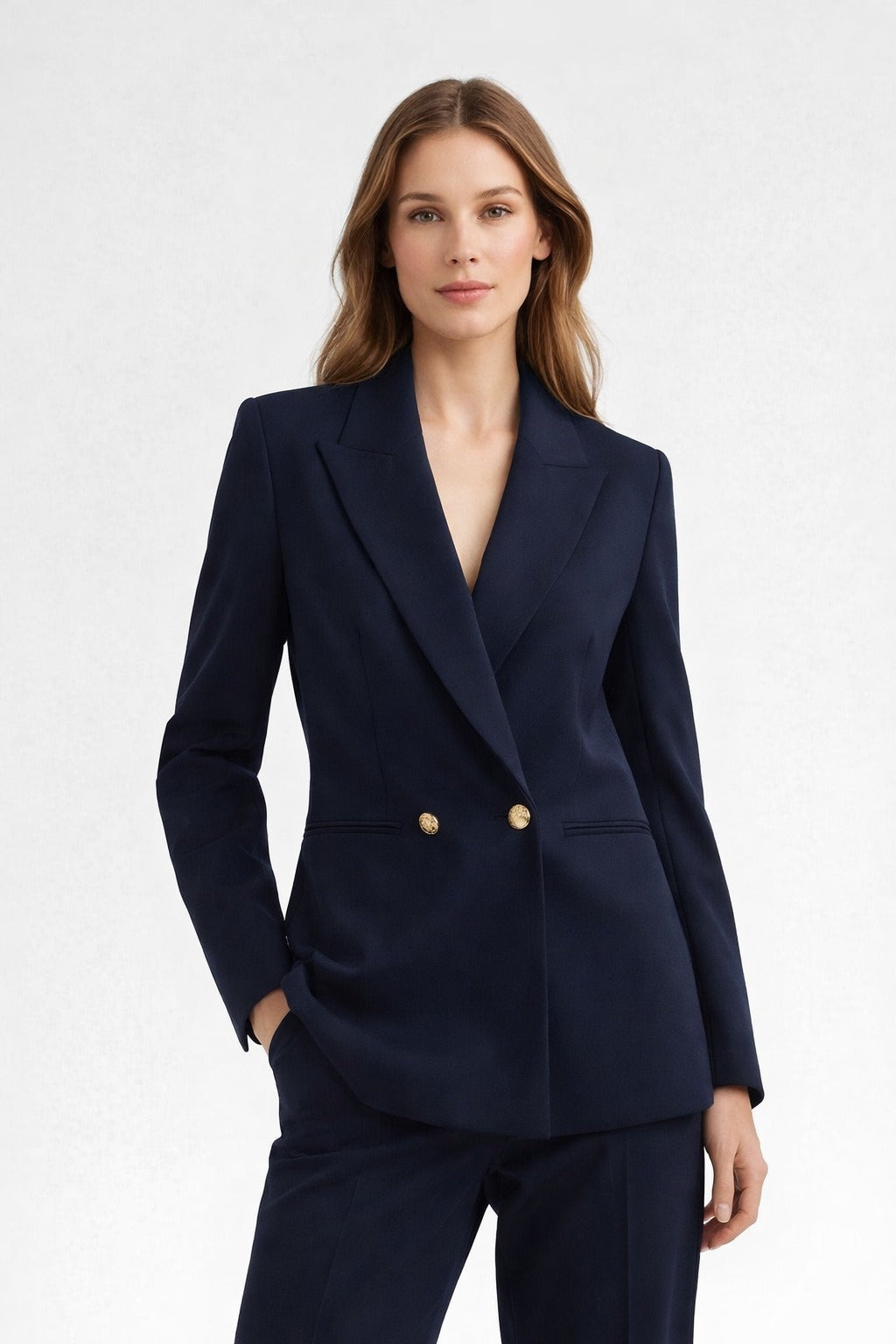 Blazer doppiopetto in tela stretch Mlltropico