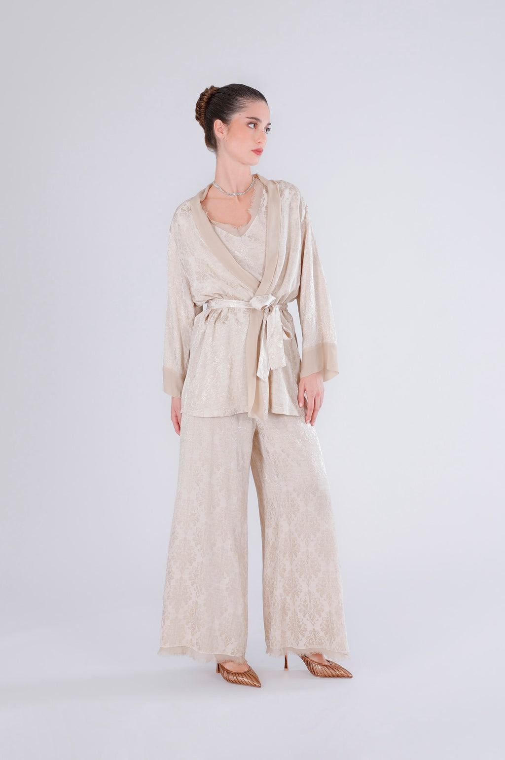 Kimono damascato