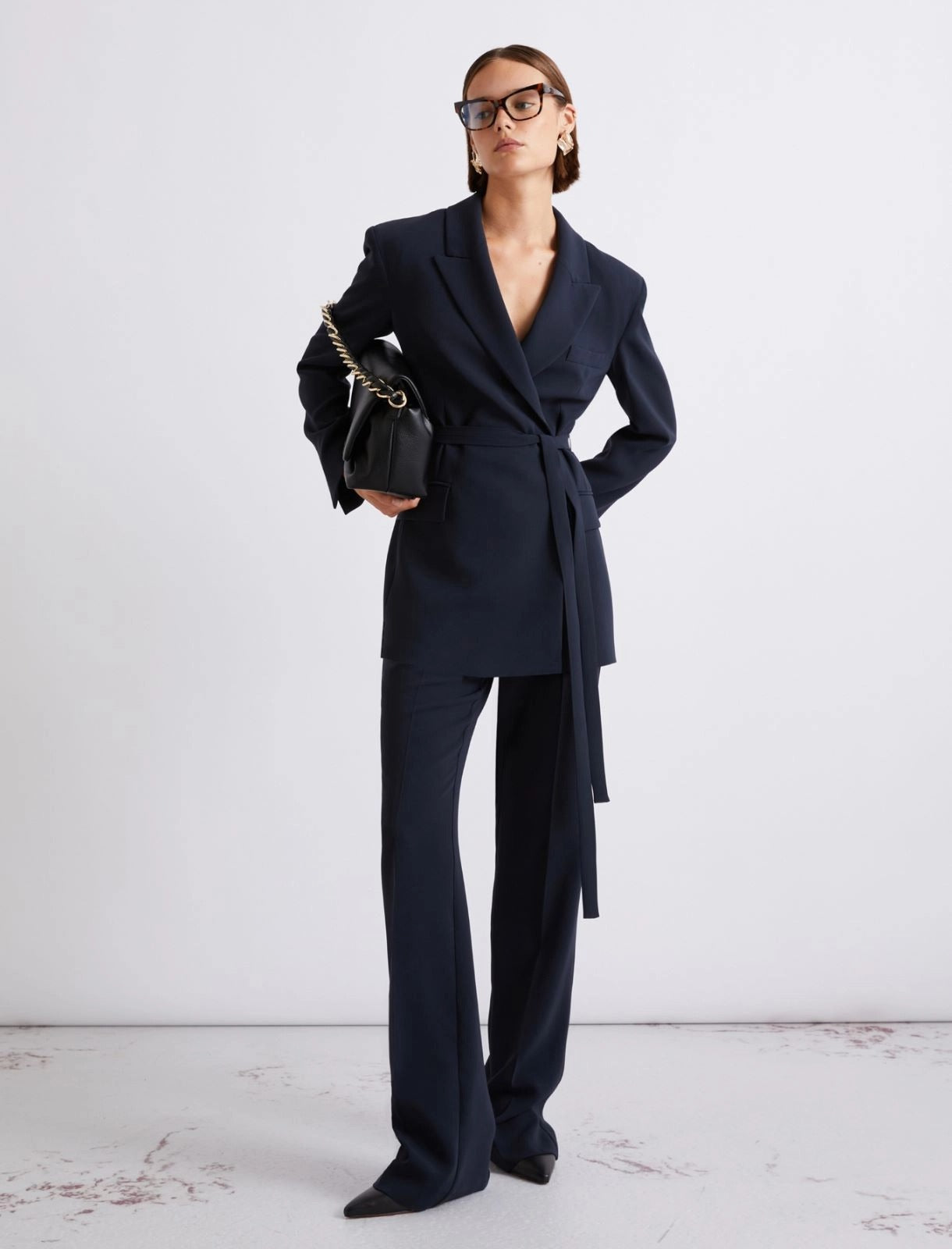 Giacca in cady con cintura Mllzerbino