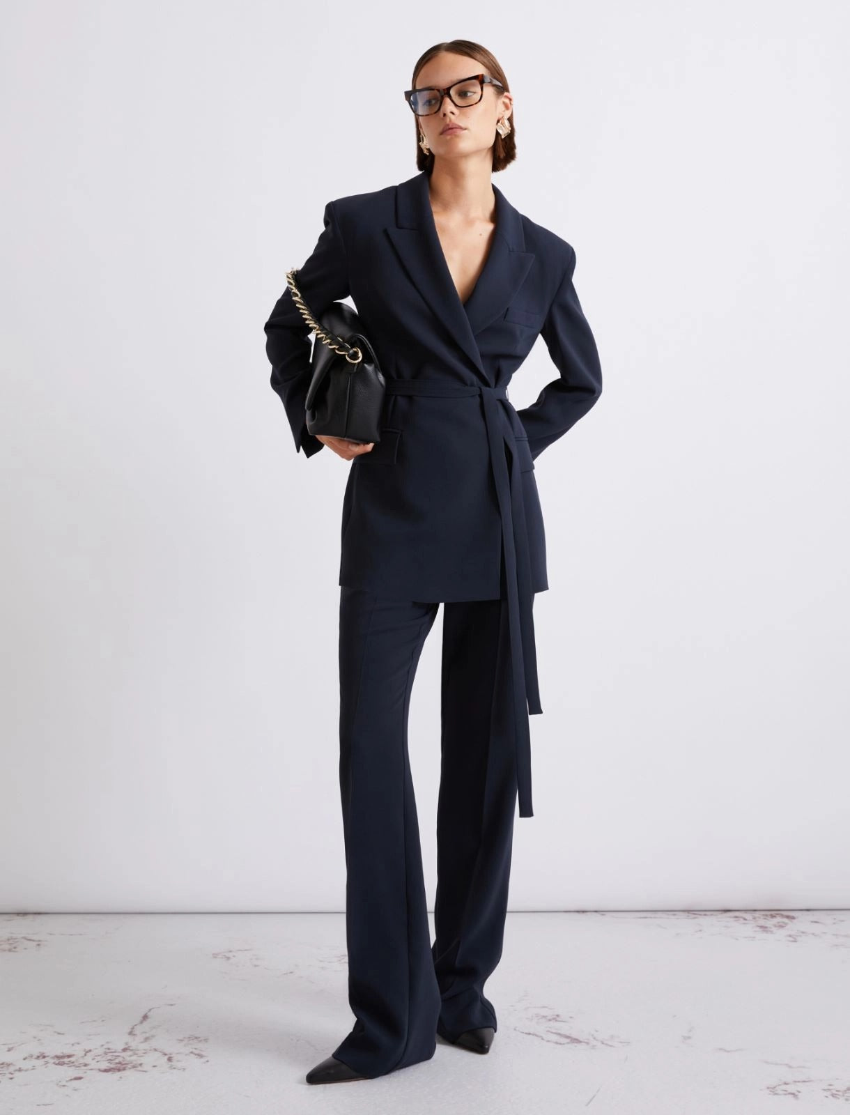 Pantalone leggermente flare in cady Mlldonna