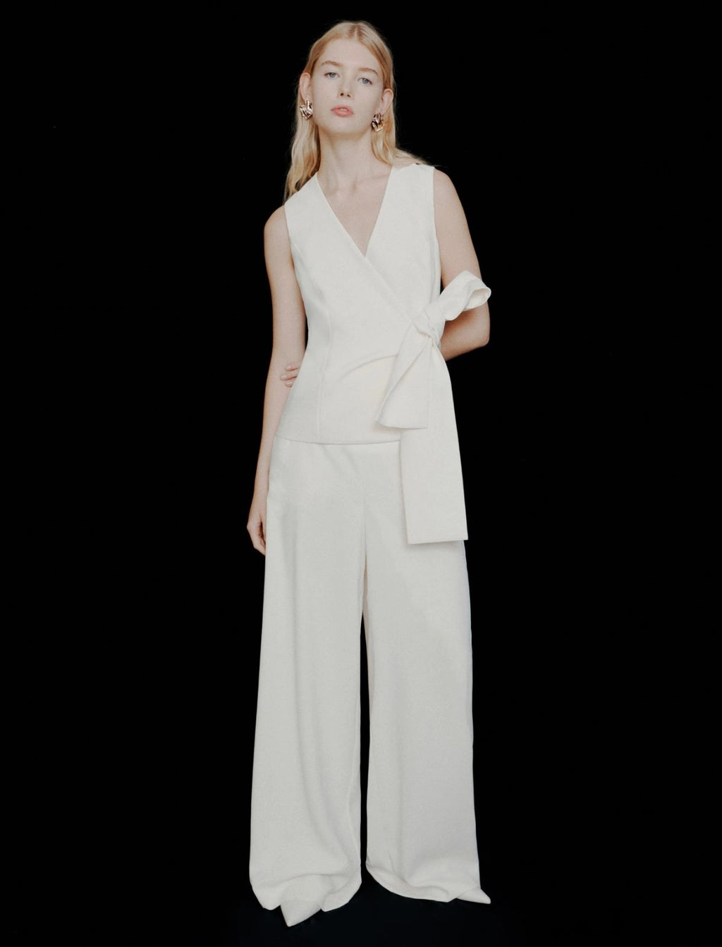 Top con fiocco in envers satin Mltlirica