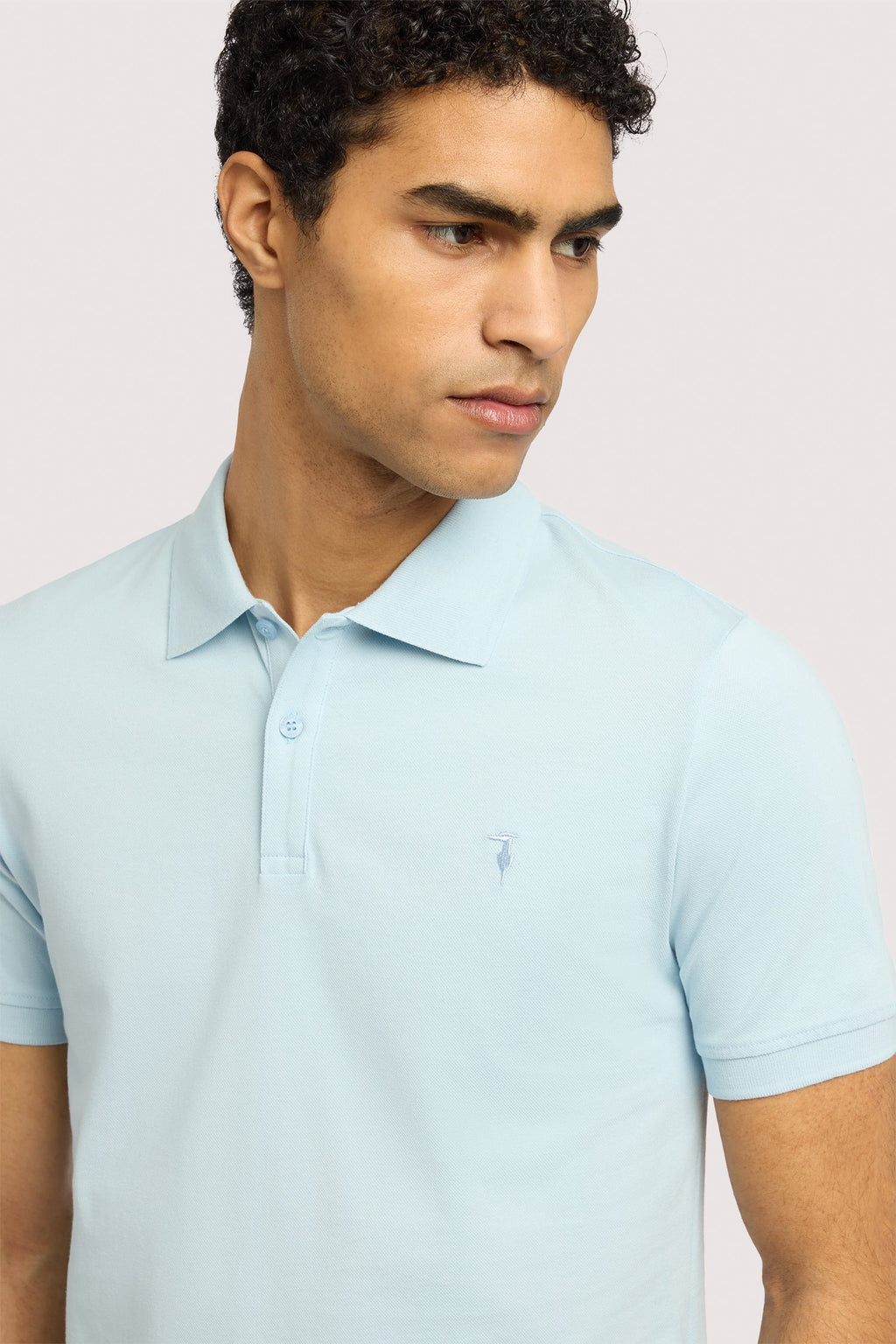 Polo slim fit in piquet stretch