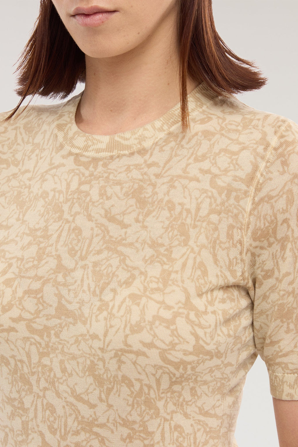 Maglia a maniche corte con stampa in lyocell