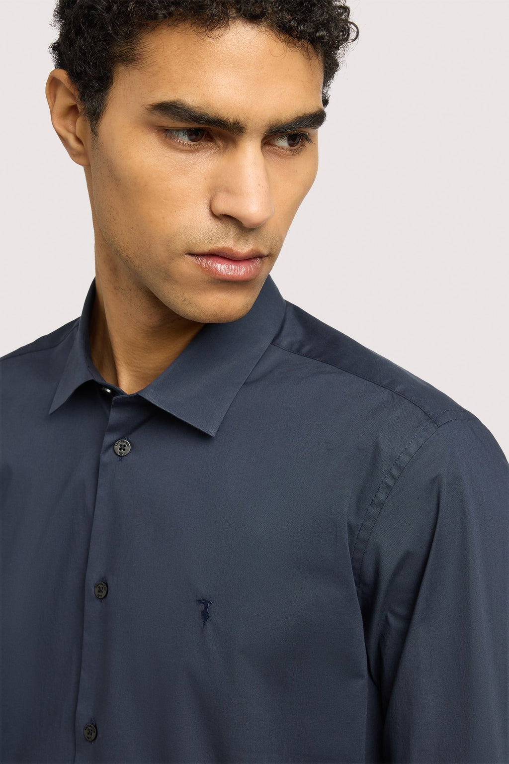 Camicia slim fit in popeline
