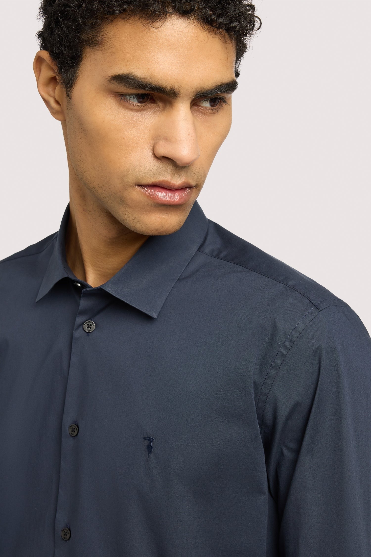 Camicia slim fit in popeline