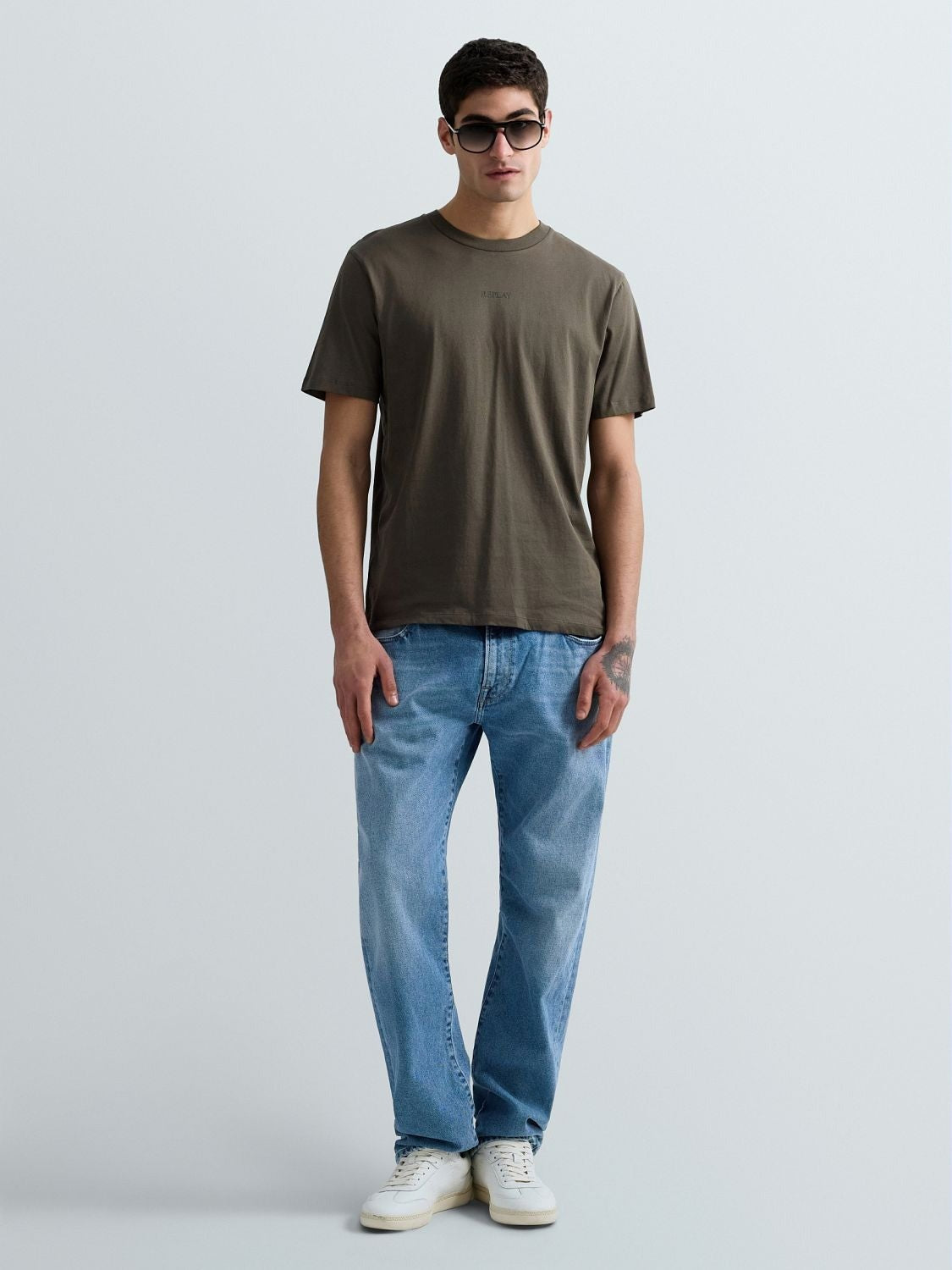 T-Shirt in jersey con lettering