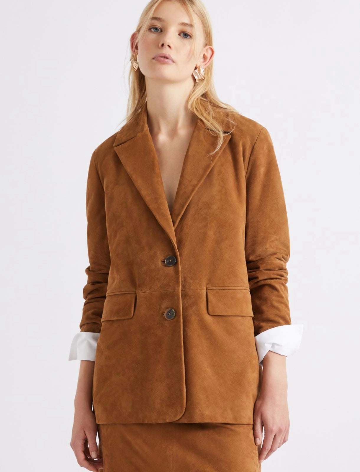 Blazer semiaderente in camoscio Mlsfulmine