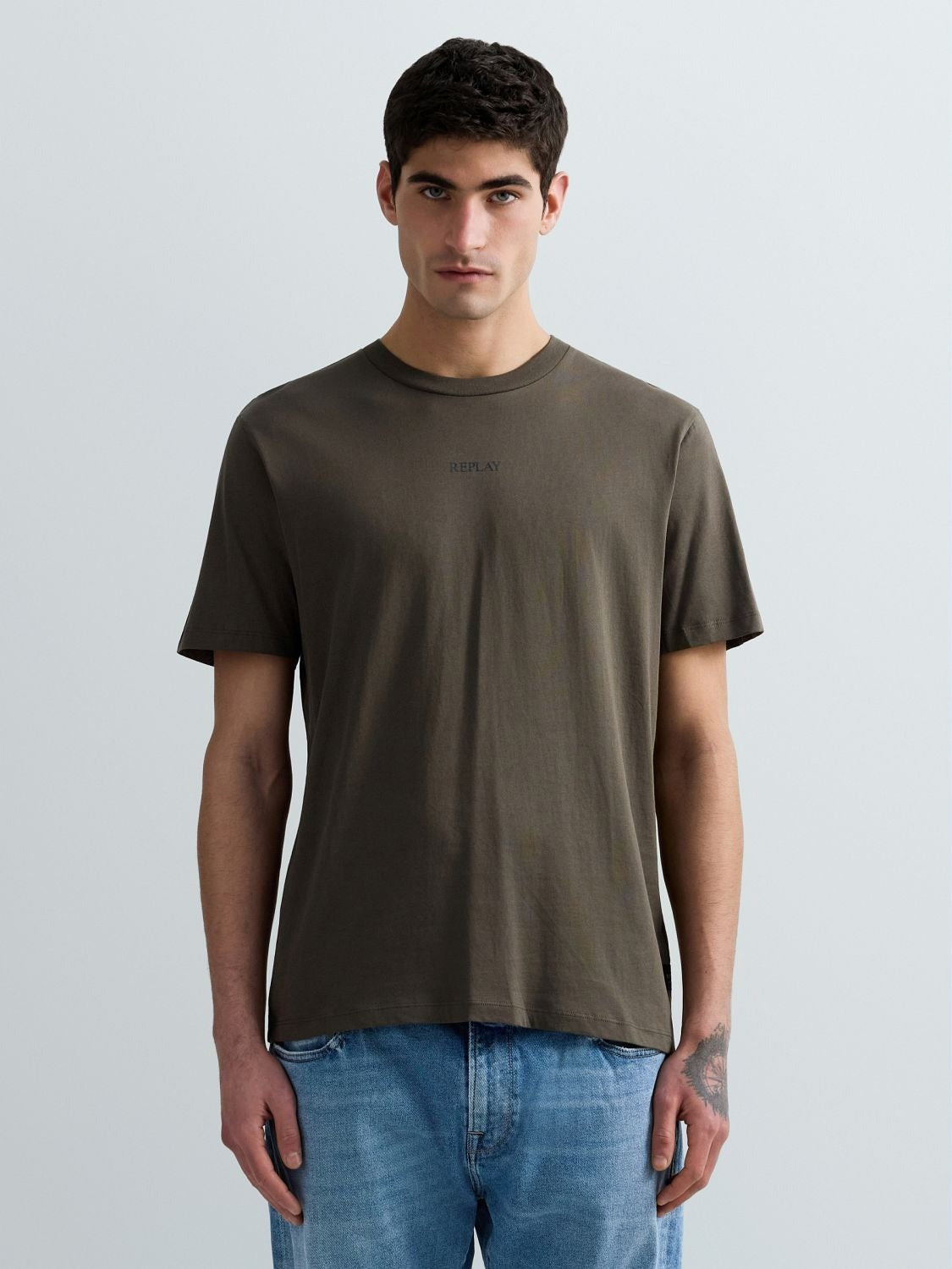 T-Shirt in jersey con lettering