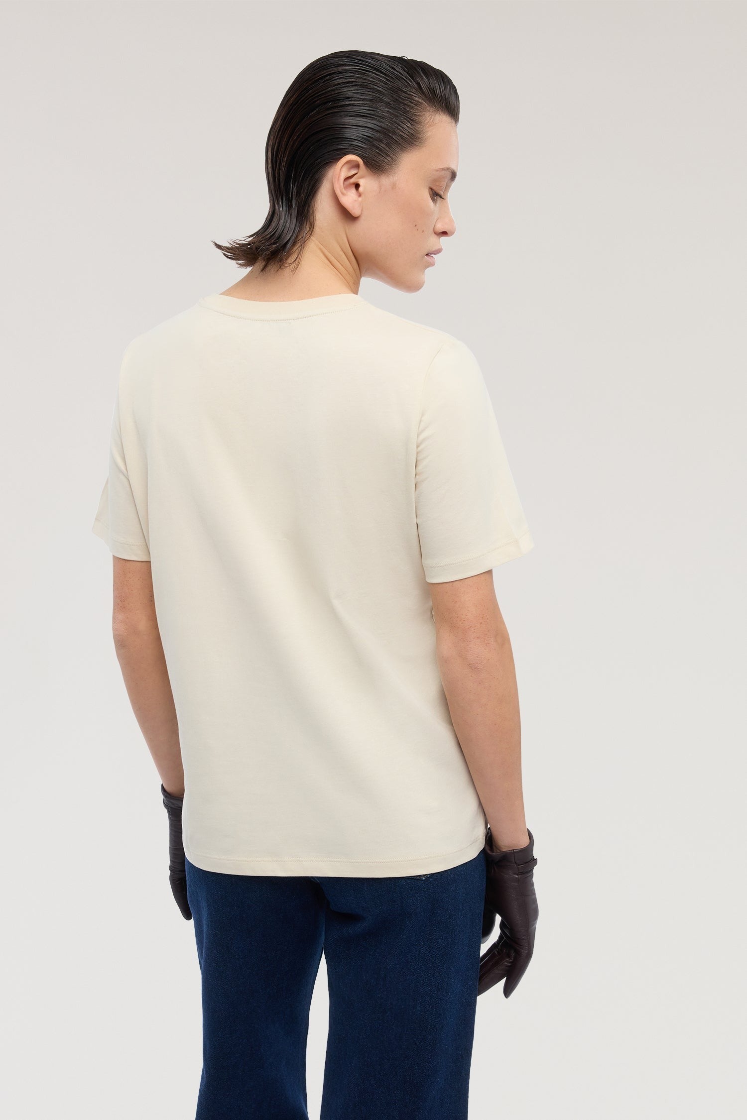 T-shirt regular fit con stampa e ricamo