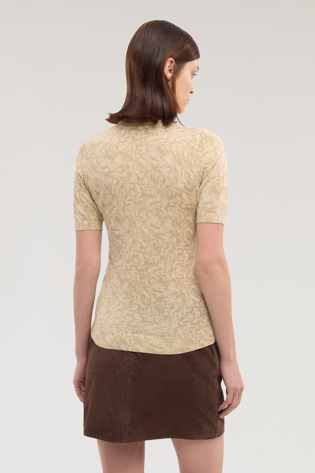 Maglia a maniche corte con stampa in lyocell