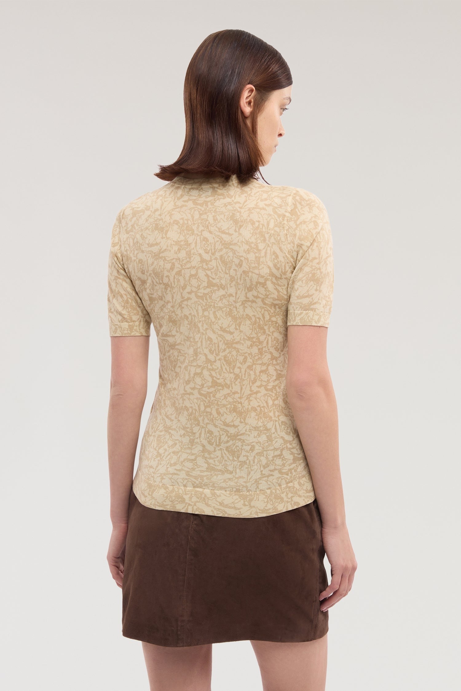 Maglia a maniche corte con stampa in lyocell