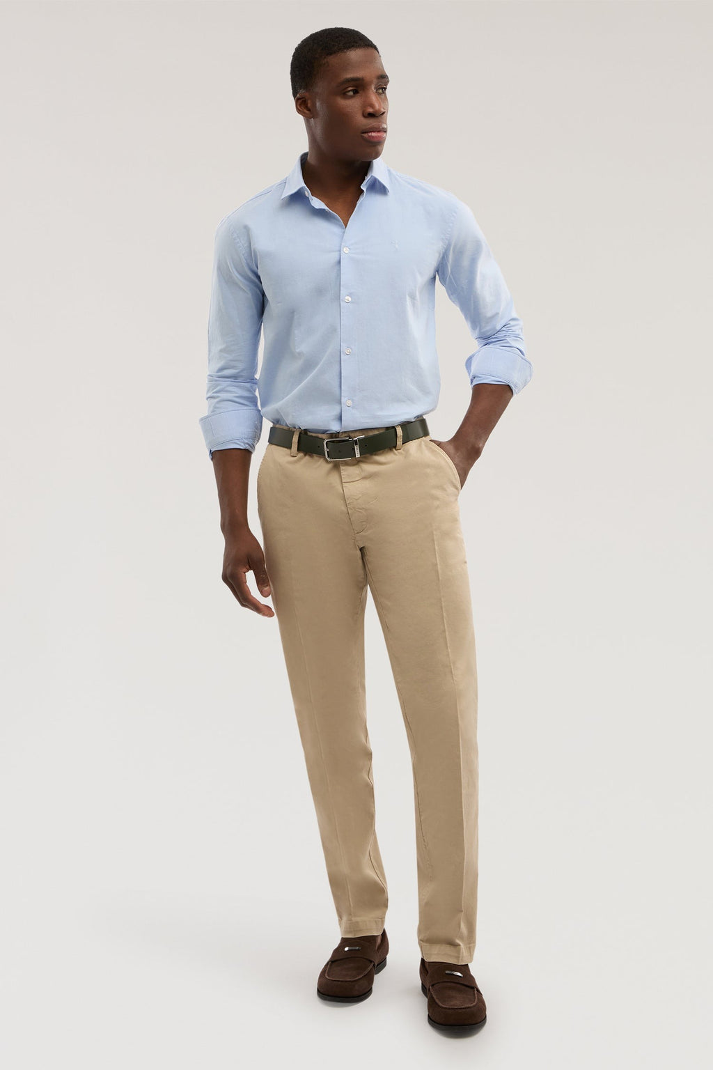 Pantalone chino Aviator 301 slim fit in gabardina