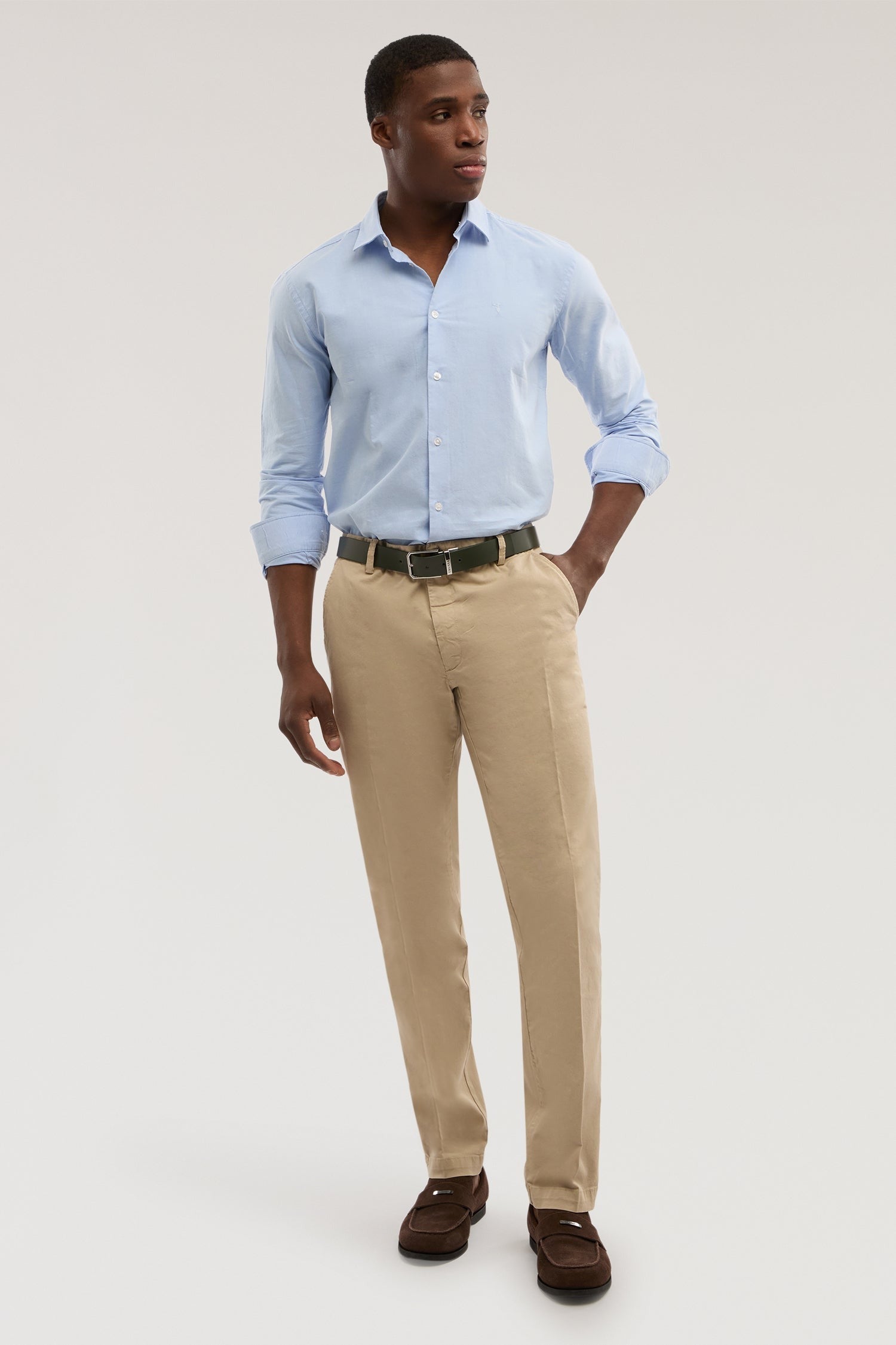 Pantalone chino Aviator 301 slim fit in gabardina
