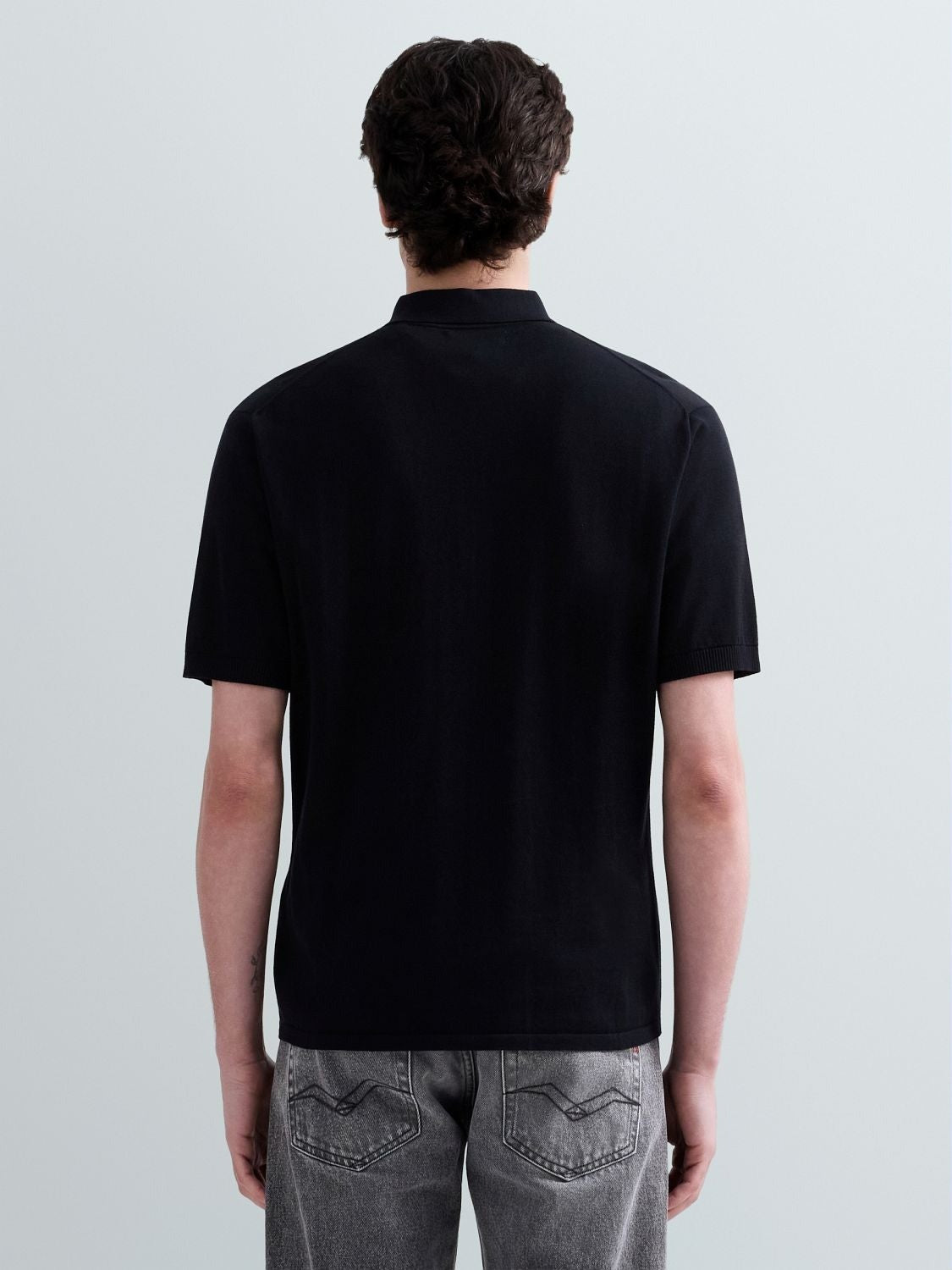Maglia stile camicia a maniche corte