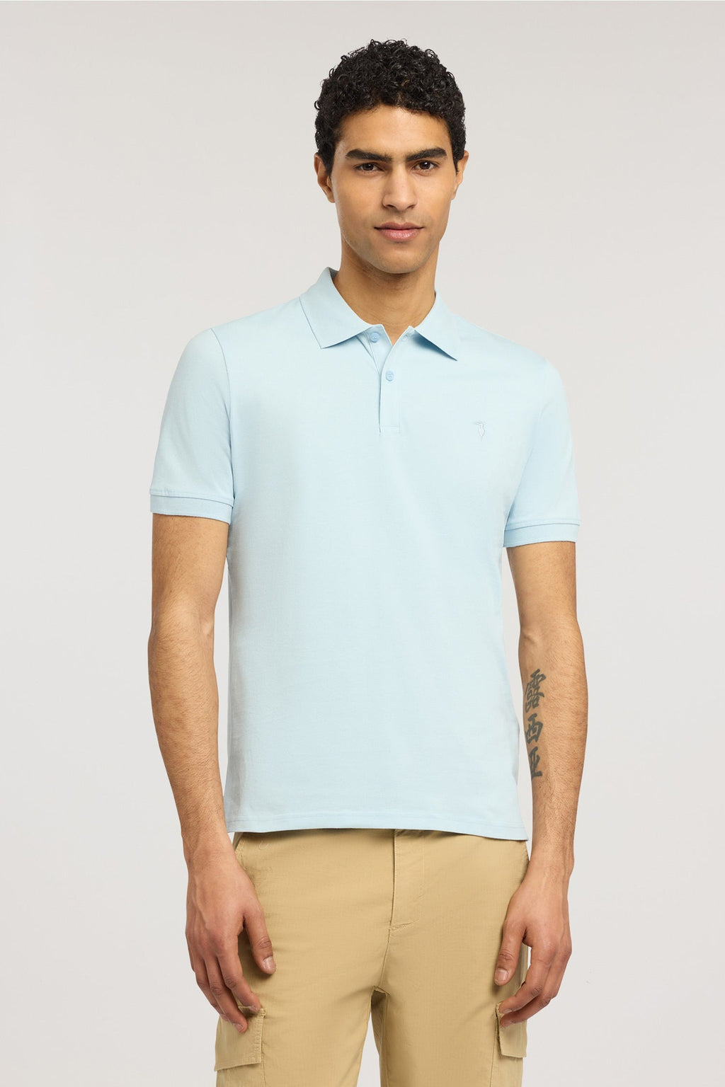 Polo slim fit in piquet stretch