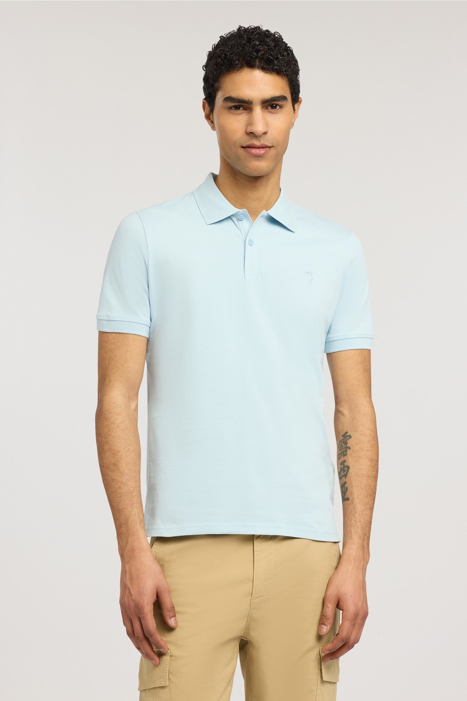 Polo slim fit in piquet stretch