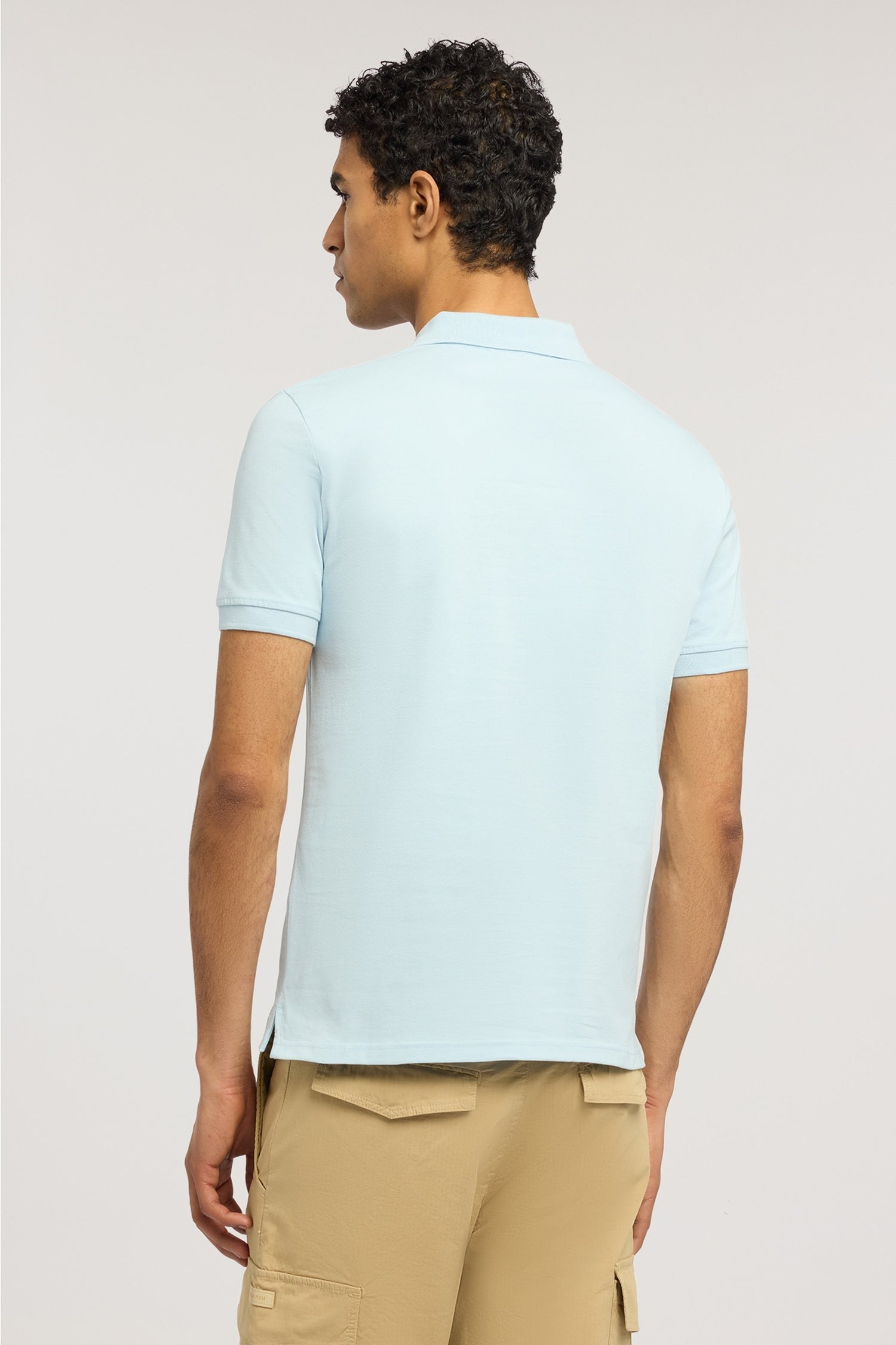 Polo slim fit in piquet stretch