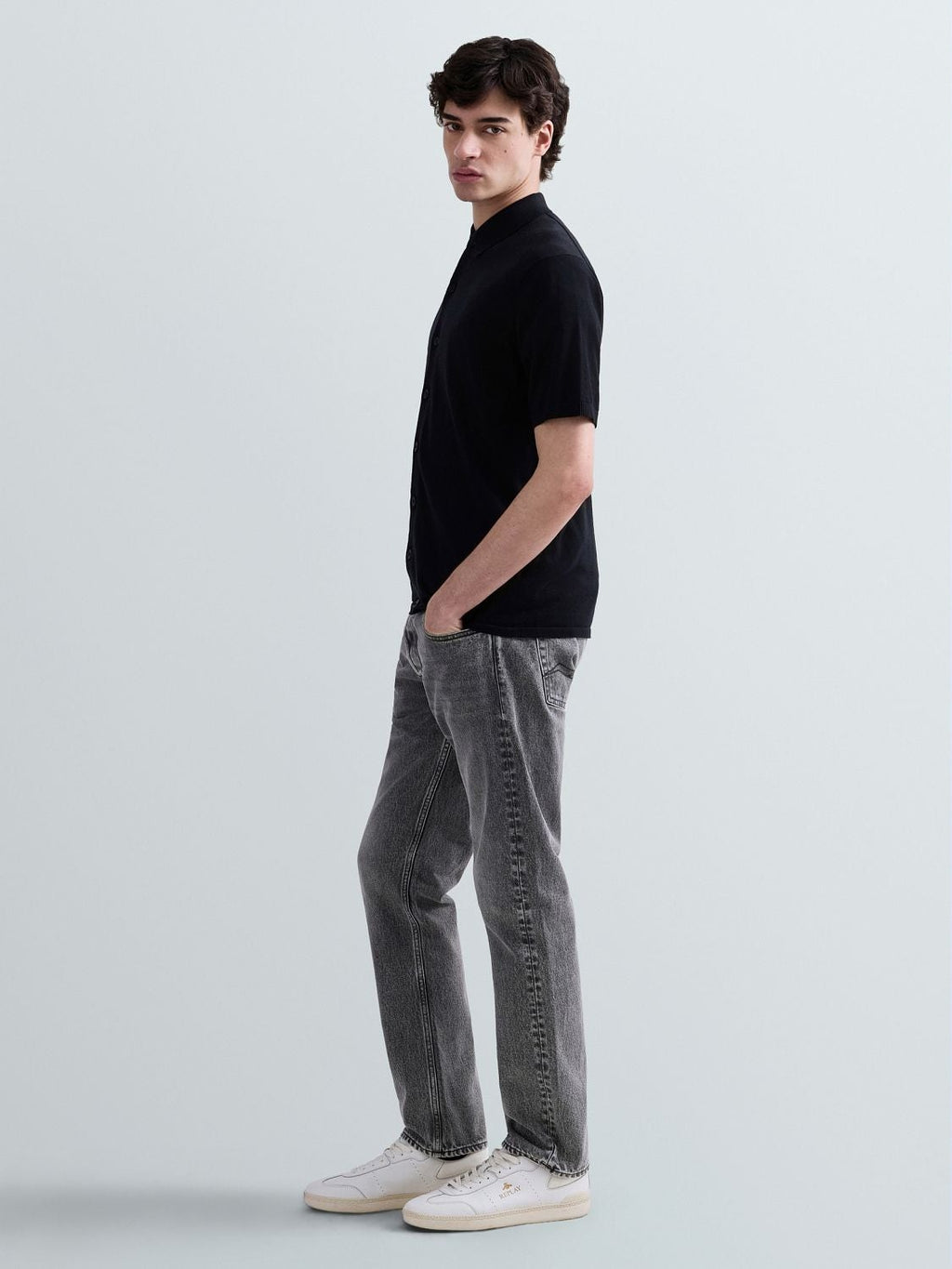 Maglia stile camicia a maniche corte