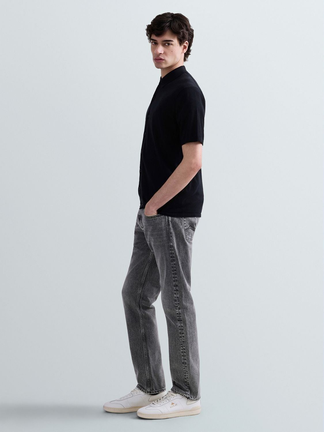 Maglia stile camicia a maniche corte